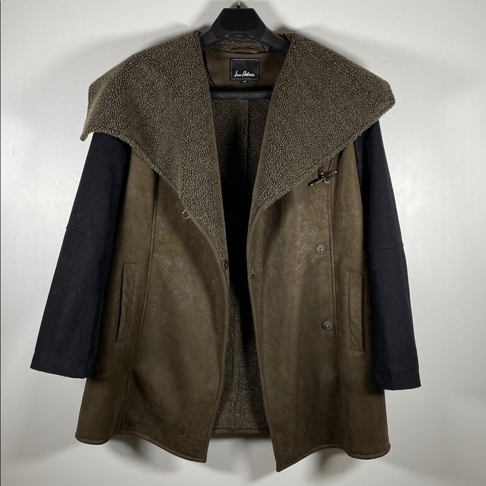Sam Edelman Brown and Black Faux Shearling Coat